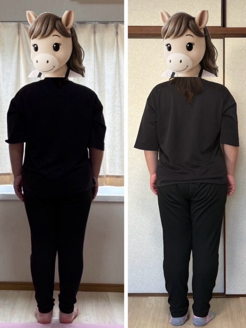 見た目の体型変化