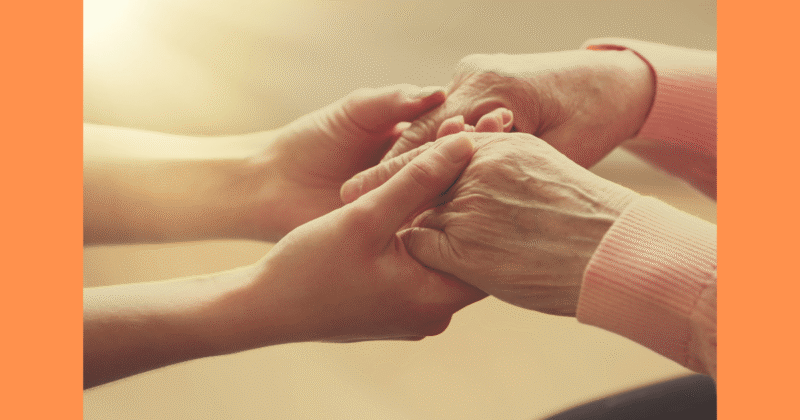 血管浮きの老けた手